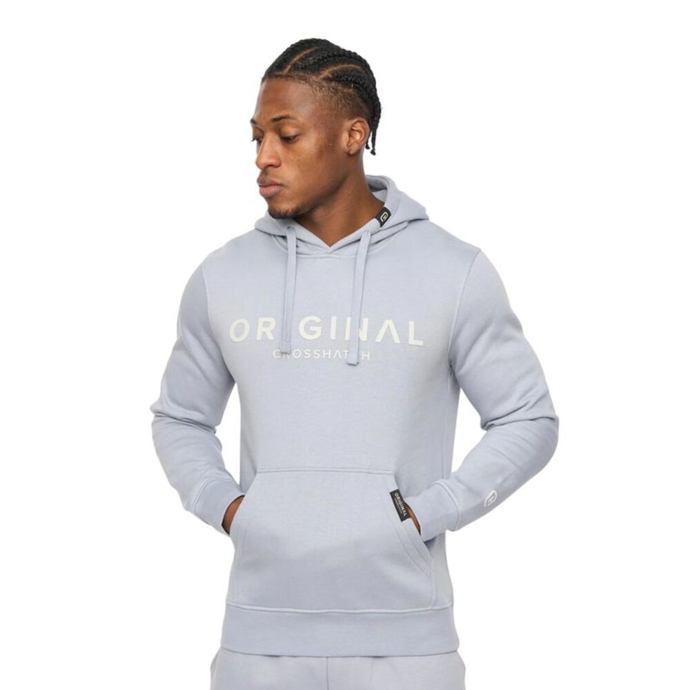 Crosshatch Mens Bardon Hoodie / Steel Blue